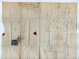 TB 4284 - 1858 - LAC - Lettre De Mr DODE à LYON Pour Mr Aubert CROZAT Fondeur à GIVORS - 1849-1876: Classic Period