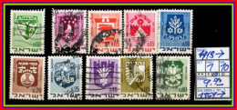 ASIA# ISRAEL# REPUBLIC#DEFINITVES#PARTIAL SET# USED# (ISR-280M-1) (05) - Usati (senza Tab)