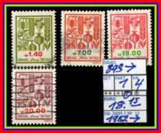ASIA# ISRAEL# REPUBLIC#DEFINITVES#PARTIAL SET# USED# (ISR-280M-1) (12) - Used Stamps (without Tabs)