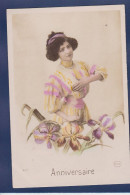 CPA 1 Euro Fête Illustrateur Femme Woman Art Nouveau Circulé Prix De Départ 1 Euro - 1900-1949