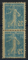 FRANCE - N°140 25C BLEU SEMEUSE TYPE I PAIRE (GOMME CRAQUELEE) VARIETE RECTO/VERSO SANS CHARNIERE ** - Unused Stamps