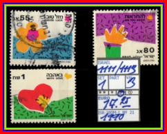 ASIA# ISRAEL# REPUBLIC#COMMEMORATIVE#COMPLETE SET# USED# (ISR-280M-1) (21) - Used Stamps (without Tabs)