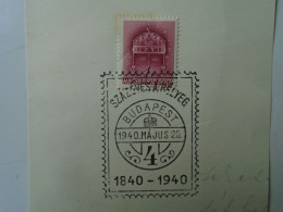 ZA451.102   Hungary -Száz éves A Bélyeg 1840-1940  Budapest 4 - Poststempel (Marcophilie)