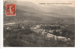 FAVERGES (74) - PANORAMA DE LA VILLE ET LES FABRIQUES DE SOIE - Faverges