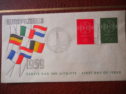 NEDERLAND - PAYS BAS - FDC - Europa CEPT 1959 N° 708-709 - 1959