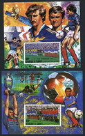 DJIBOUTI 2 Blocs Spéciaux COTE 30 € Poste Aérienne N° 211 + 212 MNH ** FRANCE FOOTBALL JO LOS ANGELES & EURO 1984. TB/VG - Summer 1984: Los Angeles