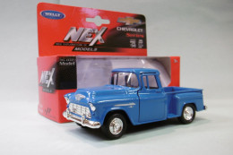 Welly Nex - CHEVROLET CHEVY STEPSIDE 3100 PICK-UP 1955 Bleu Réf. 43749 BO 1/40 - Welly