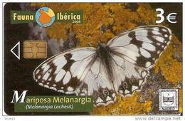 P-583 TARJETA DE LA MARIPOSA MELANARGIA  DE FAUNA IBERICA (BUTTERFLY) - Emissions Privées