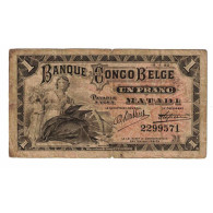 Billet, Congo Belge, 1 Franc, 1920, 1920-01-15, KM:3b, B+ - Democratic Republic Of The Congo & Zaire