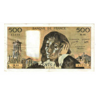 France, 500 Francs, Pascal, 1977, M.68, TTB, Fayette:71.16, KM:156d - 500 F 1968-1993 ''Pascal''