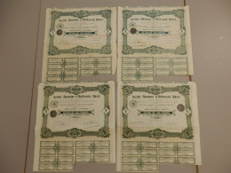 LOT DE 4 ACTIONS DE 100 FRANCS  SOCIETE ANONYME D'ANTHRACITE RUSSE 1913 - Russia