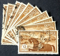 INDIA 1957 Rani Laxmi Bai Lot Of 10 Used - Gebruikt
