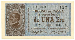 1 LIRA BUONO DI CASSA EFFIGE VITTORIO EMANUELE III 02/09/1914 QFDS - Sonstige