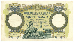 20 FRANCHI REGNO D'ITALIA E ALB. BANCA NAZIONALE D'ALBANIA GIUGNO 1939 BB+ - Non Classés