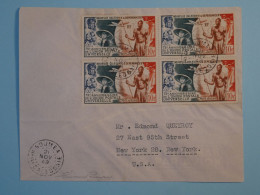 BT16  NOUVELLE CALEDONIE  BELLE LETTRE  RR 1949 NOUMEA  A SANTO NVELLES HEBRIDES   +PAIRE DE TP++ PAS  COURANT+ + - Storia Postale