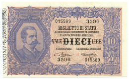 10 LIRE BIGLIETTO DI STATO EFFIGE UMBERTO I 19/05/1923 FDS-/FDS - Regno D'Italia – Other