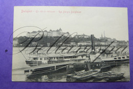 Budapest Kir. Var Es Varbazar Bateau A Vapeur Steamers Binnenvaart Peniche 1902 Stengel Dresden  4603 - Steamers