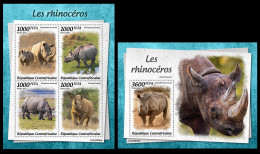 Central Africa  2022 Rhinos. (806) OFFICIAL ISSUE - Rhinoceros