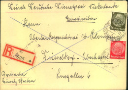 1941, DEUTSCHE DIENSTPOST NIEDERLANDE", Einschreiben Mit Inhalt Inhalt Ab DEN HAAG - Covers & Documents