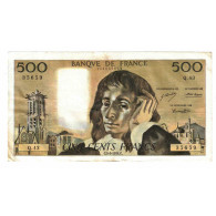 France, 500 Francs, Pascal, 1974, Q.43, TTB, Fayette:71.11, KM:156b - 500 F 1968-1993 ''Pascal''