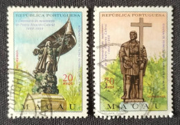 MAC5418-19U7 - 5th. Centenary Of Pedro Álvares Cabral Birth - Complete Set Of 2 Used Stamps - Macau - 1968 - Gebraucht