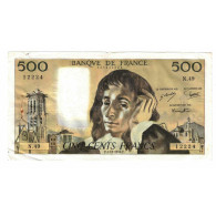 France, 500 Francs, Pascal, 1974, N.49, TTB, Fayette:71.12, KM:156c - 500 F 1968-1993 ''Pascal''