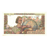 France, 10,000 Francs, Génie Français, 1955, F.9491, TTB+, Fayette:50.76 - 10 000 F 1945-1956 ''Génie Français''