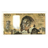 France, 500 Francs, Pascal, 1974, Z.45, TTB+, Fayette:71.12, KM:156c - 500 F 1968-1993 ''Pascal''