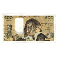 France, 500 Francs, Pascal, 1974, U.48, TTB+, Fayette:71.12, KM:156c - 500 F 1968-1993 ''Pascal''