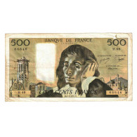 France, 500 Francs, Pascal, 1977, M.68, TB+, Fayette:71.16, KM:156d - 500 F 1968-1993 ''Pascal''