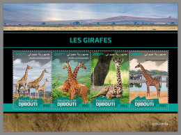 DJIBOUTI 2022 MNH Giraffes Giraffen Girafes M/S - OFFICIAL ISSUE - DHQ2323 - Giraffes