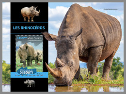 DJIBOUTI 2022 MNH Rhinos Nashörner Rhinoceros S/S - OFFICIAL ISSUE - DHQ2323 - Rhinoceros