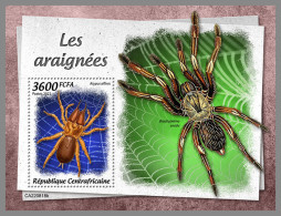 CENTRAL AFRICAN 2022 MNH Spiders Spinnen Araignees S/S - OFFICIAL ISSUE - DHQ2323 - Spinnen