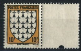 FRANCE - N°573a 10F BRETAGNE SIGNATURE EL AU LIEU DE PIEL SANS CHARNIERE ** - Nuevos