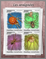 CENTRAL AFRICAN 2022 MNH Spiders Spinnen Araignees M/S - IMPERFORATED - DHQ2323 - Araignées