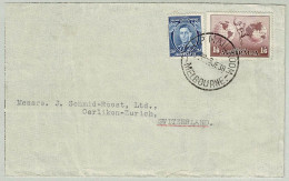 Australien / Australia 1938, Brief Ship Mail Melbourne - Zürich (Schweiz), Merino Sheep - Cartas & Documentos