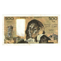 France, 500 Francs, Pascal, 1976, F.66, TB+, Fayette:71.15, KM:156d - 500 F 1968-1993 ''Pascal''