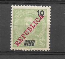 Moçambique Lourenço Marques 1911 -  D. Carlos Com Sobrecarga «REPUBLICA» 1911 - Afinsa 80 - Lourenco Marques