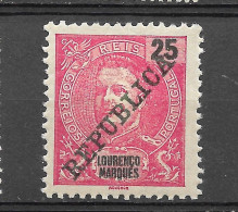 Moçambique Lourenço Marques 1911 -  D. Carlos Com Sobrecarga «REPUBLICA» 1911 - Afinsa 83 - Lourenco Marques