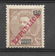 Moçambique Lourenço Marques 1911 -  D. Carlos Com Sobrecarga «REPUBLICA» 1911 - Afinsa 88 - Lourenzo Marques