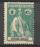 Moçambique Lourenço Marques 1914 -  Tipo CERES - Afinsa 119 - Lourenco Marques