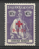 Moçambique Lourenço Marques 1918 -  Tipo CERES Com Sobrecarga «Cruz Vermelha» E Sobretaxa - Afinsa 162 - Lourenco Marques