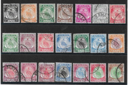 MALAYA - NEGRI SEMBILAN 1949 - 1955 SET OF 21 STAMPS SG 42/62 FINE USED Cat £160 - Negri Sembilan