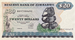 Zimbabwe 20 Dollars, P-4d (1994) -  UNC - Zimbabwe