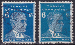 Turquie YT 811-811a Mi 952x-952y Année 1931-38 (Used °) Kemal Atatürk - Gebraucht