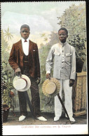 Postal S. Tomé E Principe - S. Thomé - Costumes Dos Cabindas Em S. Thomé (Ed. António Joaquim Bras) - CPA Anime Etnic - Sao Tome And Principe