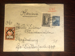 TURKEY TRAVELED COVER LETTER TO GERMANY 1927 YEAR RED CRESCENT RED CROSS - Lettres & Documents