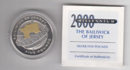 UK Five Pound Coin 2000 Millennium Silver Proof In Box - Nieuwe Sets & Proefsets