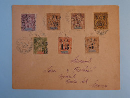 BT17  NOUVELLE CALEDONIE  BELLE LETTRE TRES  RARE 1902 PETIT BUREAU POUEMBOUT A NOUMEA +TP 3 SURCHARGES DéCALéES +AFF. + - Storia Postale