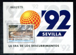 SPANIEN Block 43, Bl.43 Mnh - EXPO 92 Sevilla - SPAIN / ESPAGNE - Blocs & Hojas